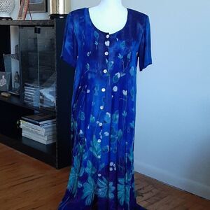 LaCera blue print dress 